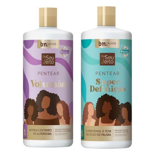 Kit Creme de Pentear Do Seu Jeito Volumão + Super Definição | bn.Cachos Kit Creme de Pentear Do Seu Jeito Volumão + Super Definição | bn.Cachos